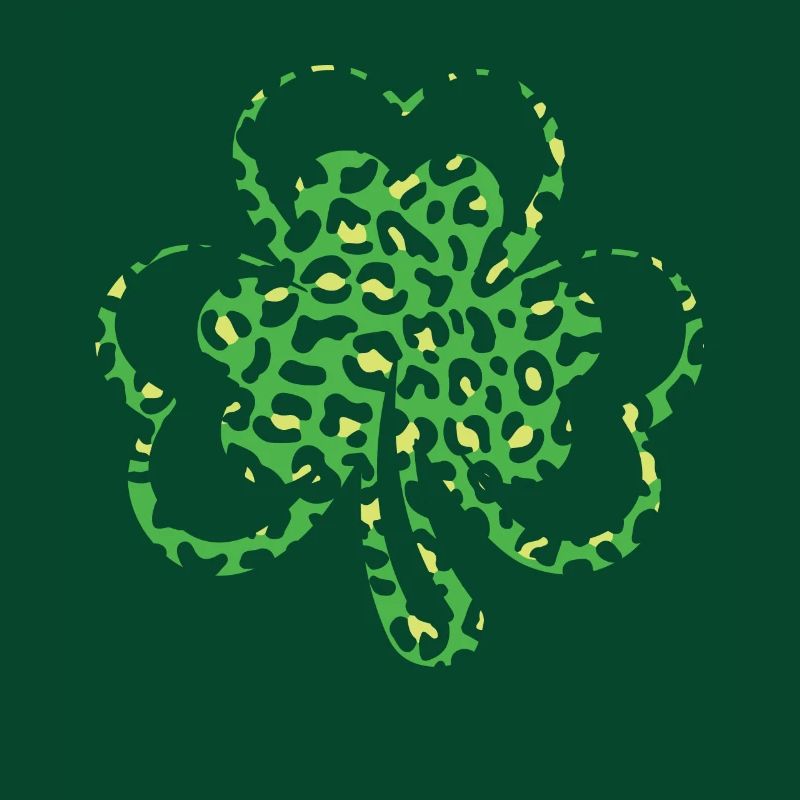 Pattern Leopard Shamrock Saint Patrick Day