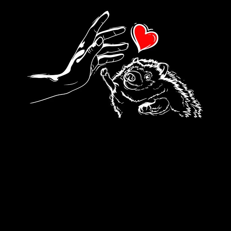 Igel Herz Händchen Halten mit Igel