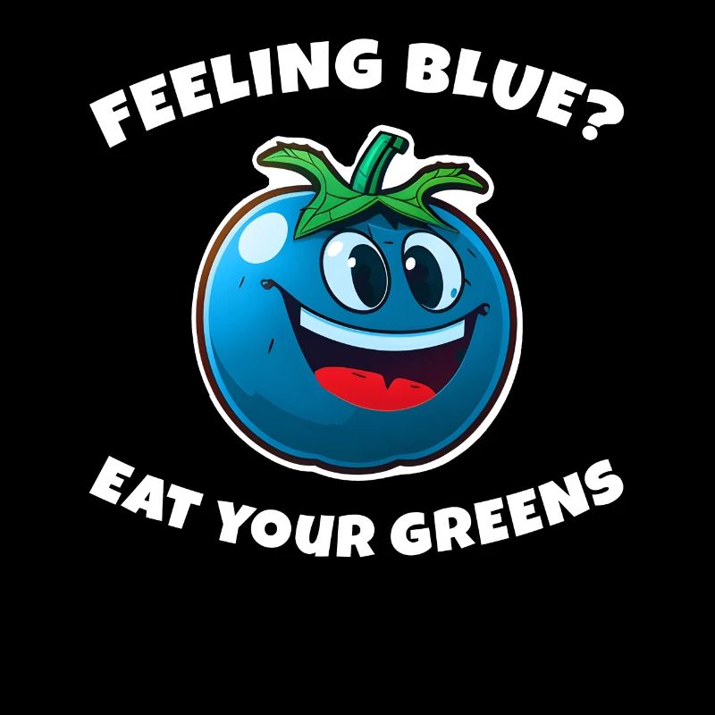 Tomate in blauer Farbe Feeling Blue Fun Vegetarier