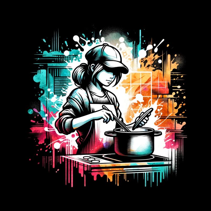 Mädchen, die gerne kochen