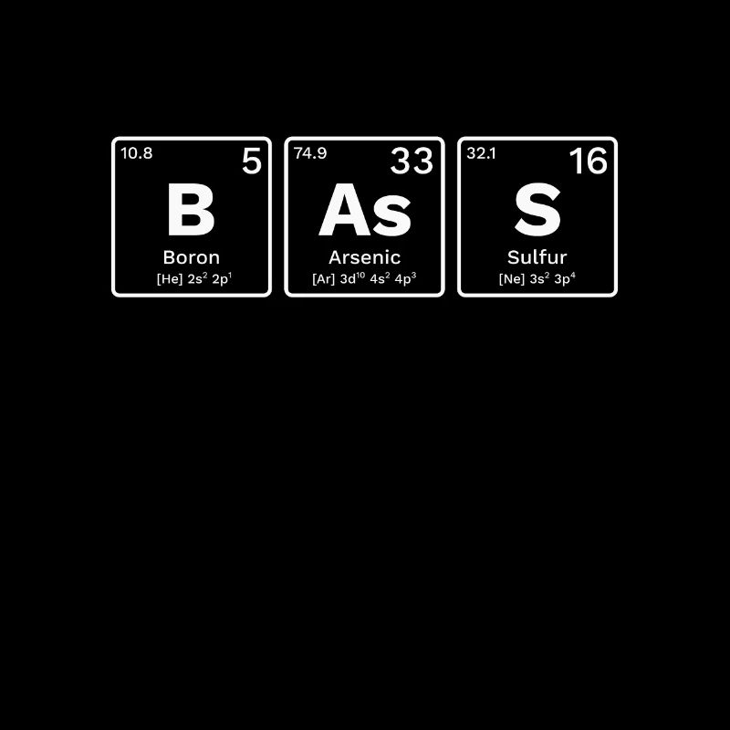 Bass Periodic Table Elements Science Nerds