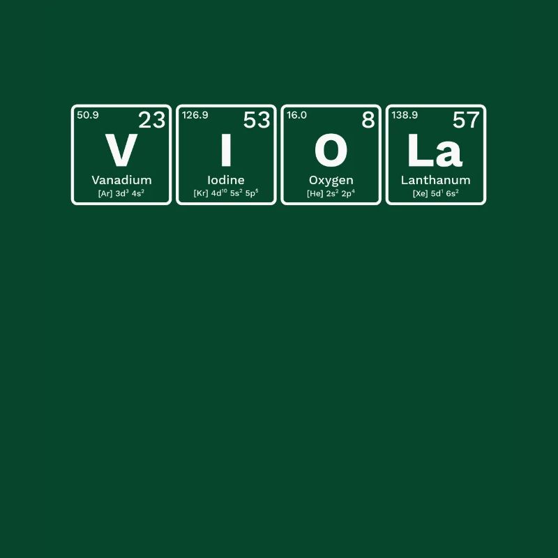 Viola Bratsche Nerds Periodensystem Elemente PSE