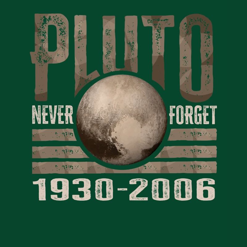 Never Forget Pluto Design Retro Style Funny Space