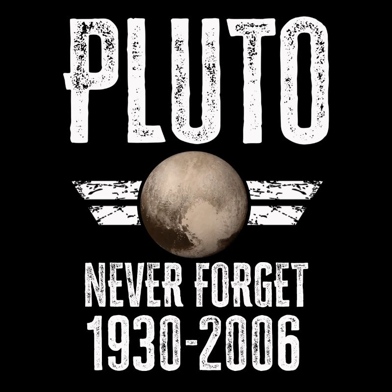 Never Forget Pluto Design Retro Style Funny Space
