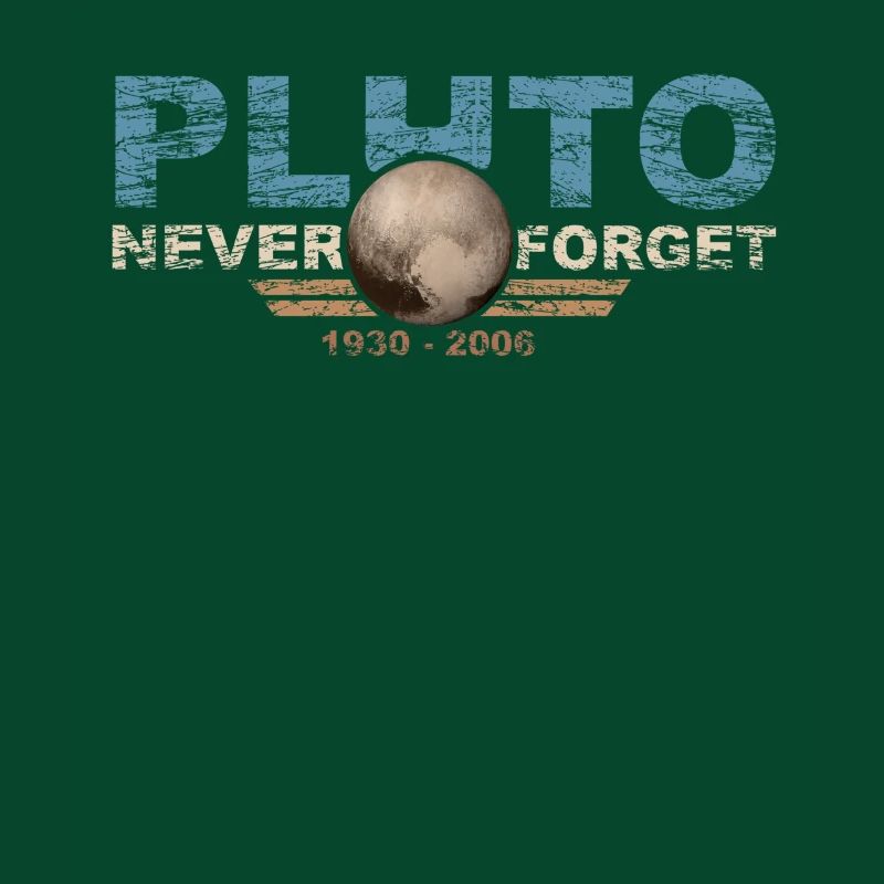 Never Forget Pluto Design Retro Style Funny Space