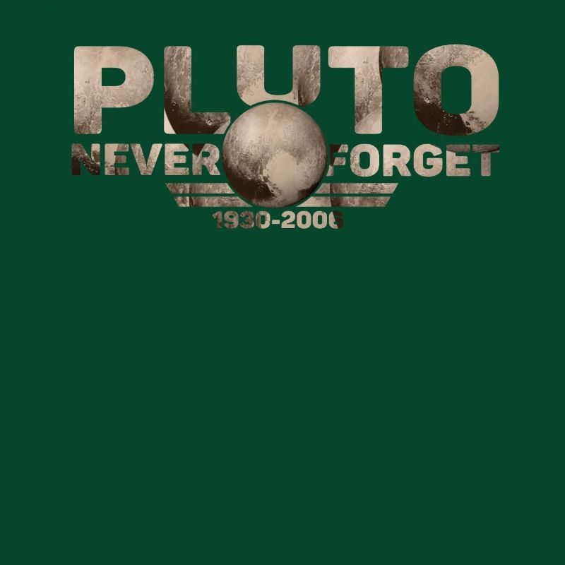 Never Forget Pluto Design Retro Style Funny Space