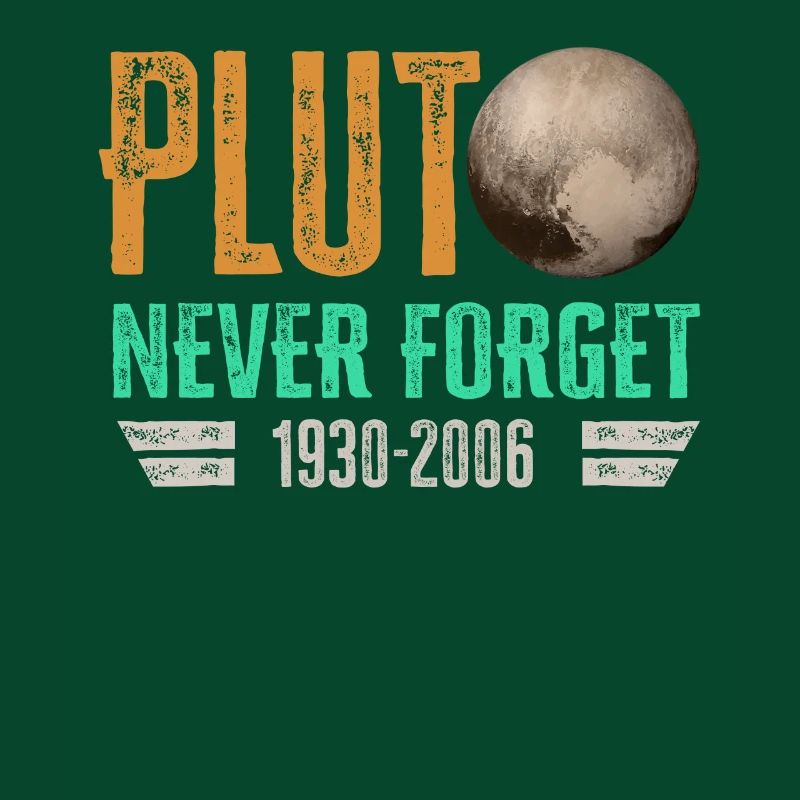 Never Forget Pluto Design Retro Style Funny Space