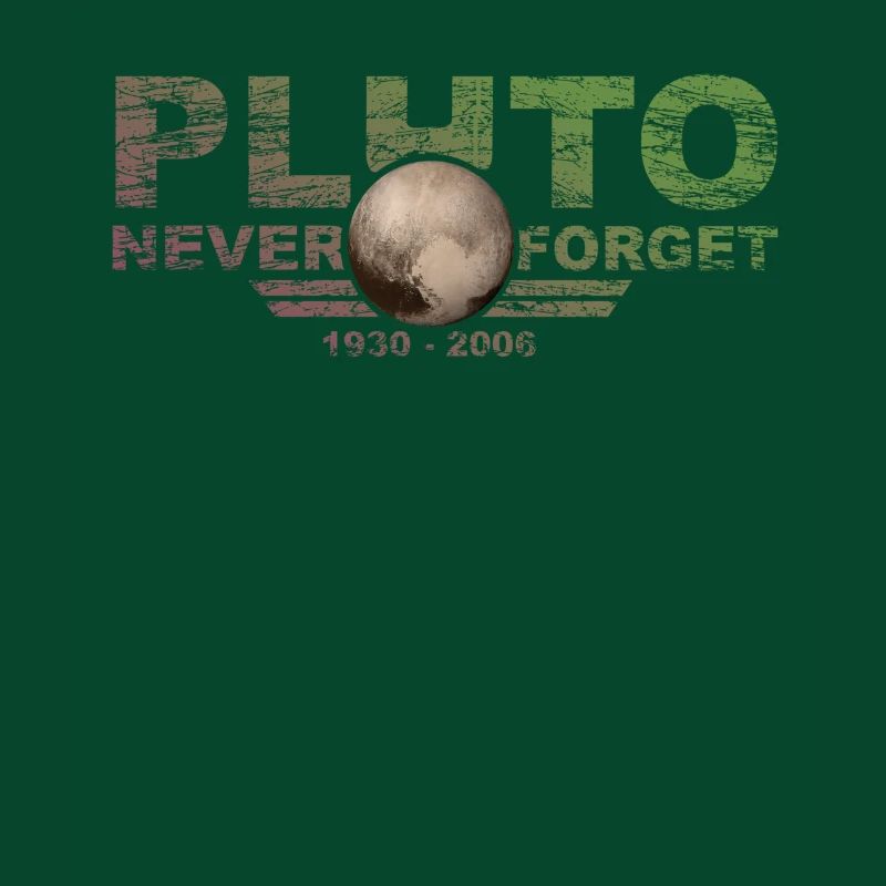 Never Forget Pluto Design Retro Style Funny Space