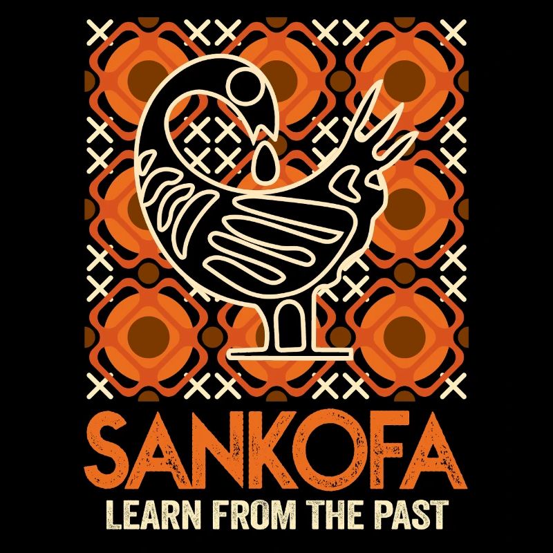 Simbolo Sankofa Adinkra Ghana Nero