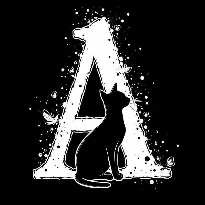 Lettre A avec chat