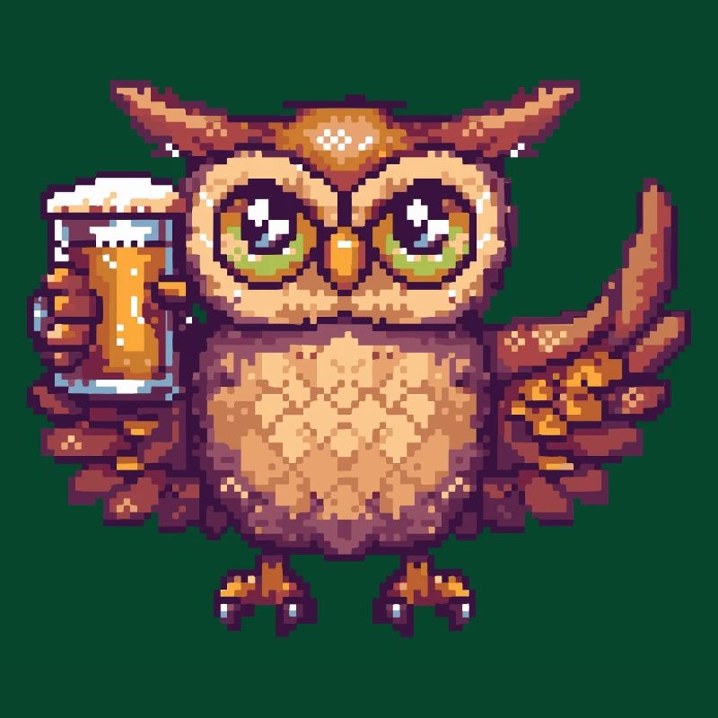 Eule Pixel Bier