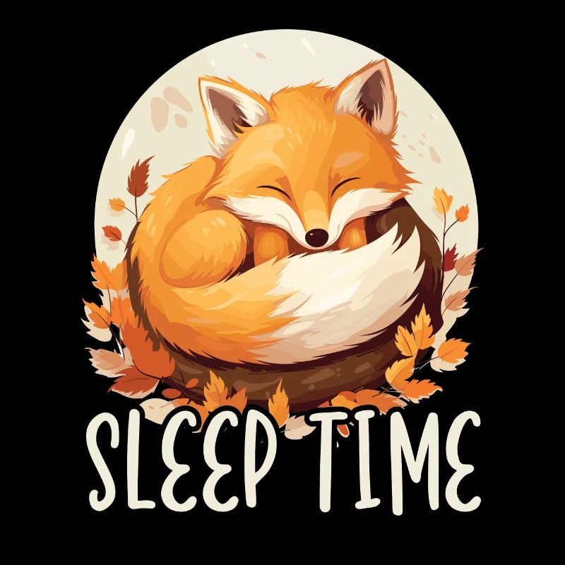 Sleeping Fox Sleepyhead Napping Sleep Fox Lover