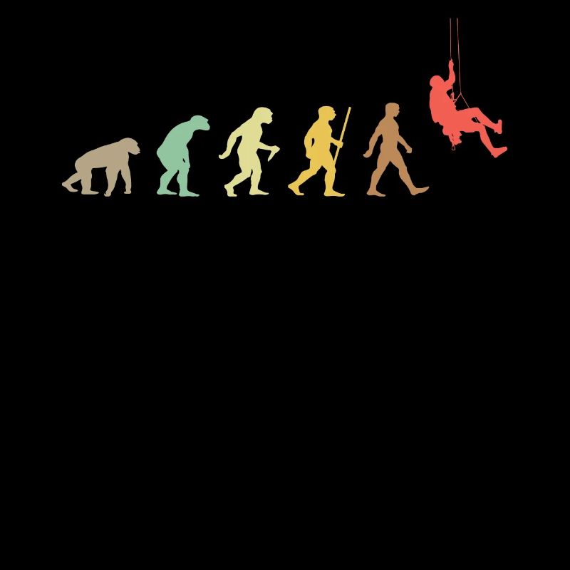Climbing Retro Rock Climbing Evolution Climber