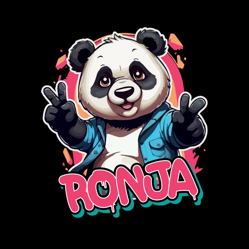 RONJA - Schöner Mädchen Name mit coolem Panda