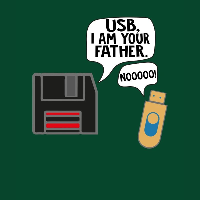 Computer Programmer Nerd USB I at your father