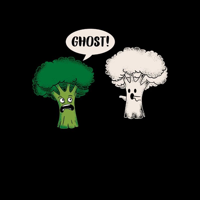 Funny Broccoli Cauliflower Ghost Ghost Gift