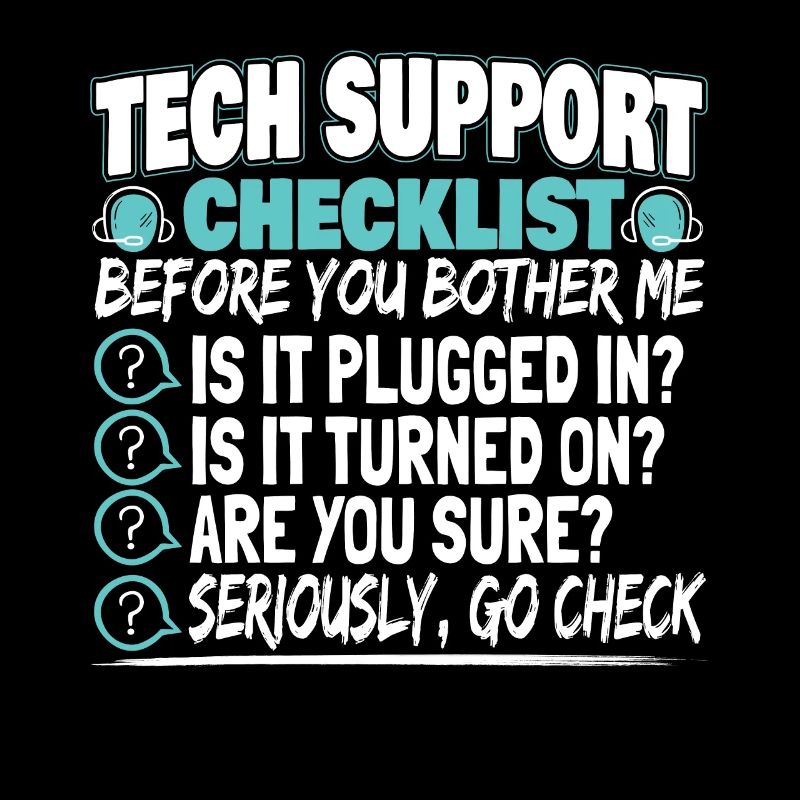 Tech Support Checklist Administrator Techniker