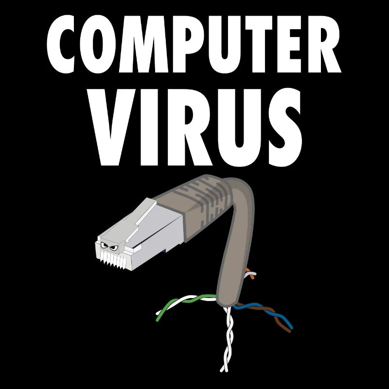 computer virus pc trojan mailware spyware graphic