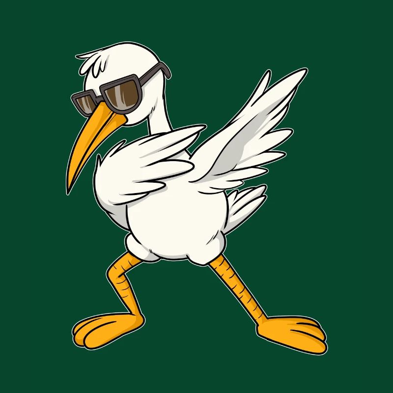 Cool stork dab bird dance float dance step