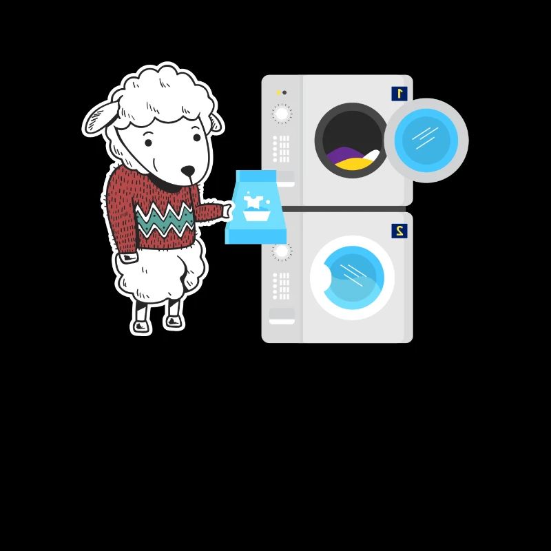 Sheep washing machine laundry wool