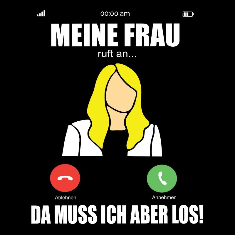 Frau Ruft An Ehefrau & Ehemann Lustiges Geschenk