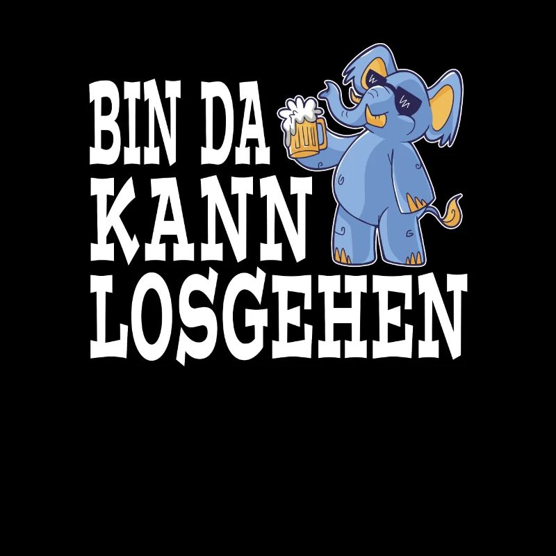 Bin da Kann losgehen Durstiger blauer Elefephant