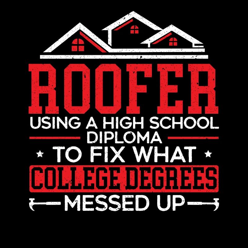 Stolzer Dachdecker Dachflüsterer Dachdecker Ninja Job Dachdecker