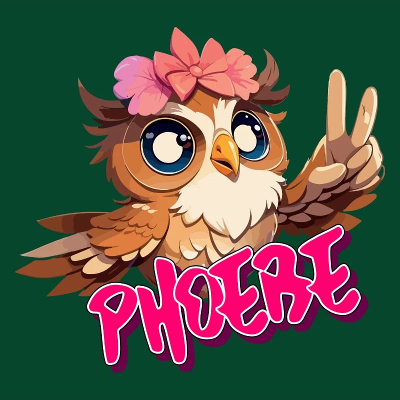 PHOEBE - Schöner Mädchen Name mit süßer EULE