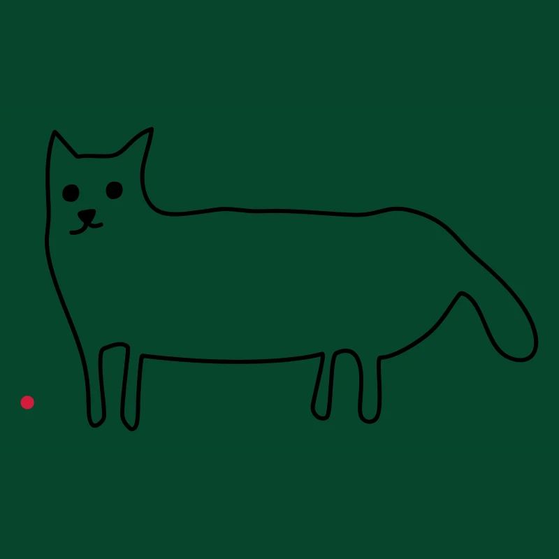 Cat with laser pointer