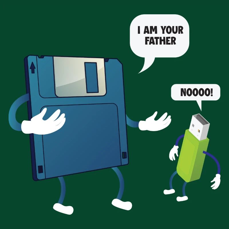 Father _ Son Floppy Disk ... Programmers & Nerd