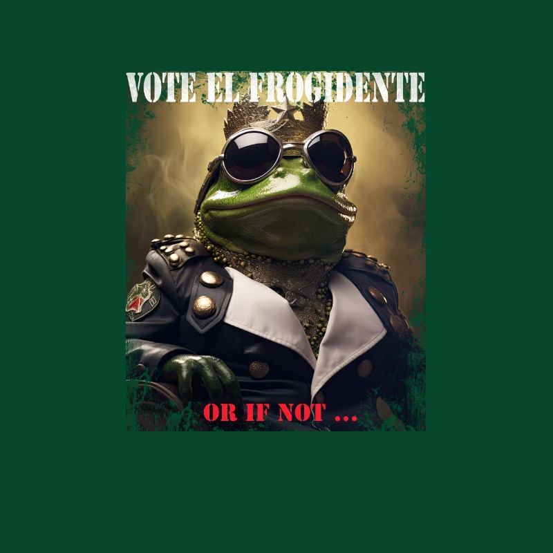 El Frogidente - Couronne d’uniforme militaire Cool Toad