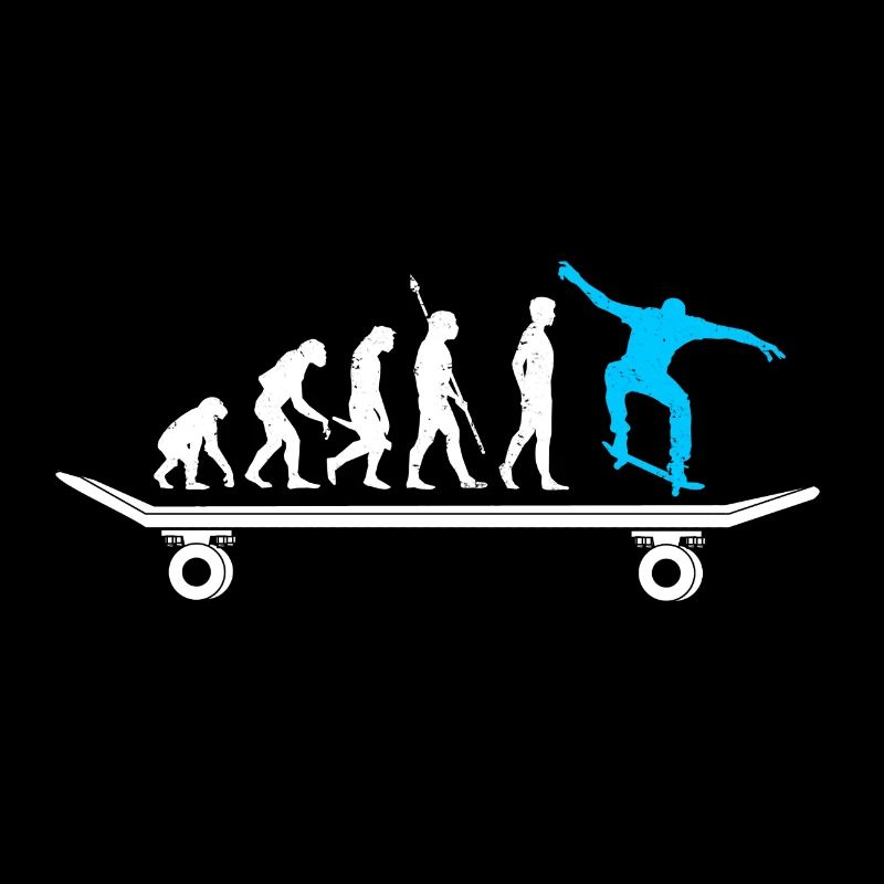 Skateboard Evolution Skateboarding Funny