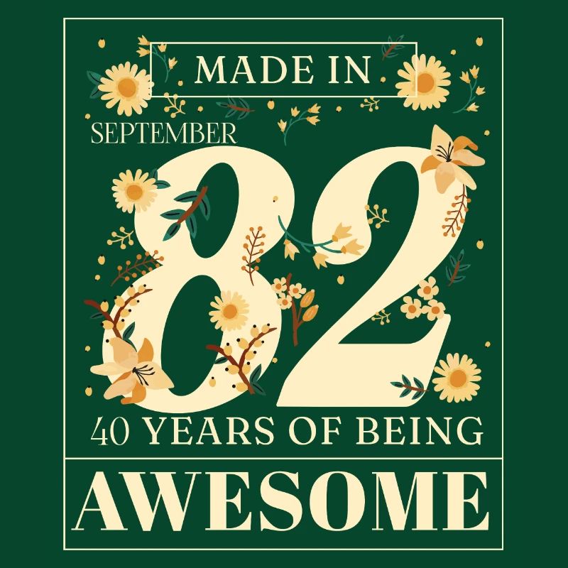 September 1982 - 40. Geburtstag Geschenk. Awesome.