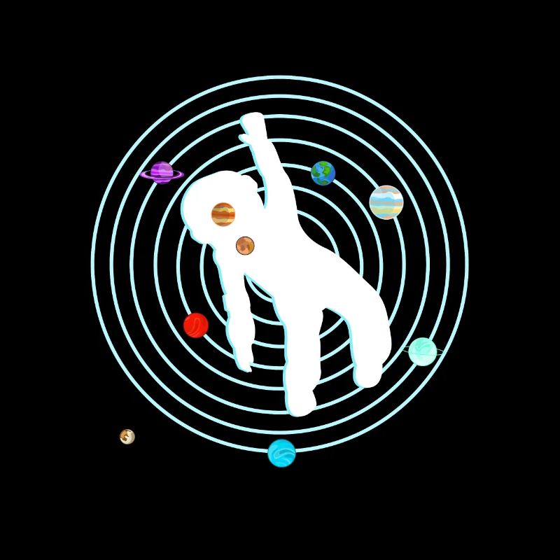 Astronaut im Sonnensystem
