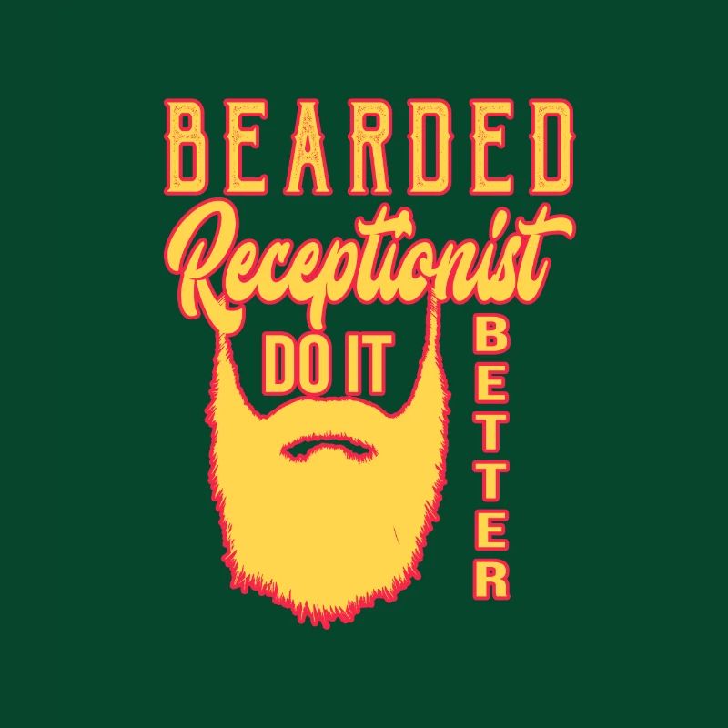 Bearded receptionist do it better