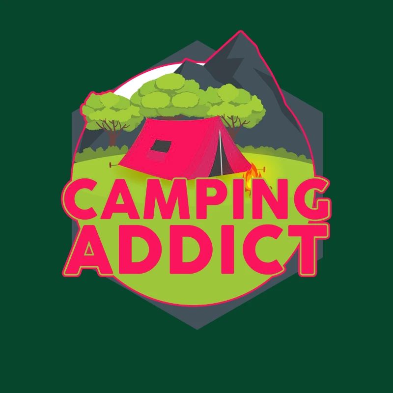 Dépendant du camping | Tee shirt campeur