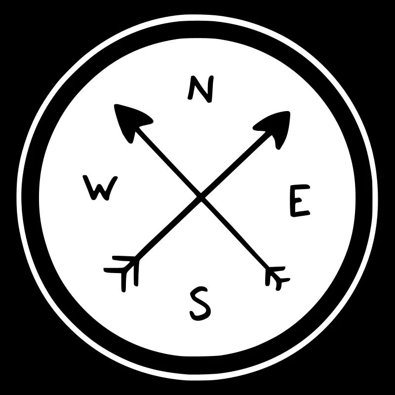 Compass in circle