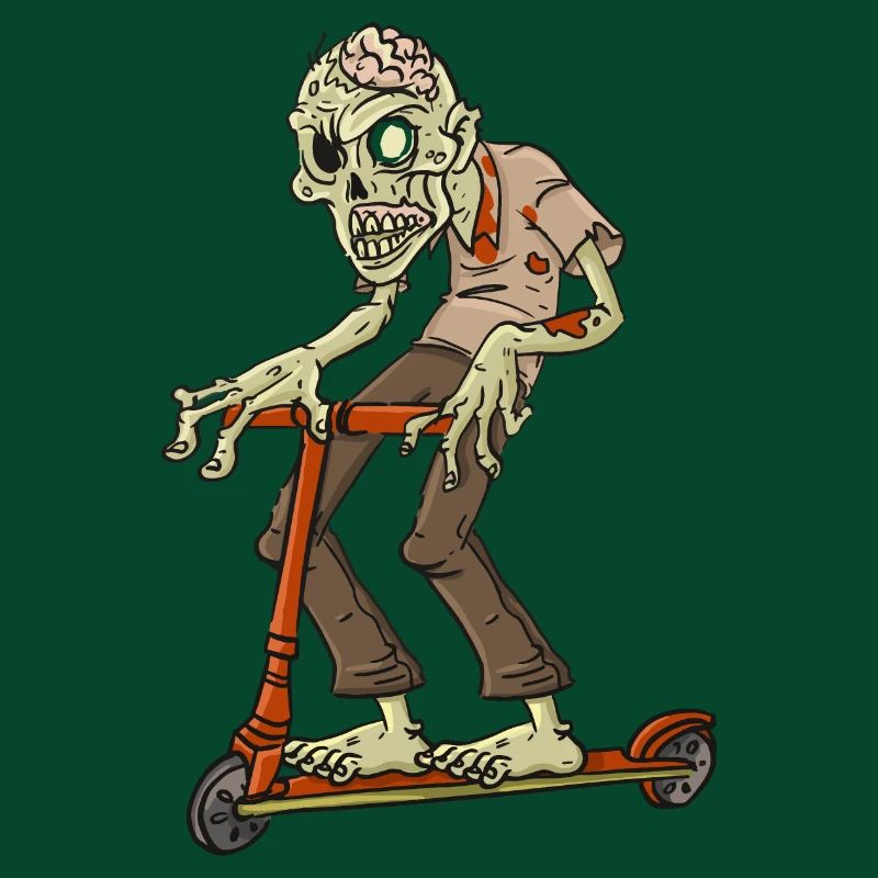 Zombie auf Roller - Geschenkidee