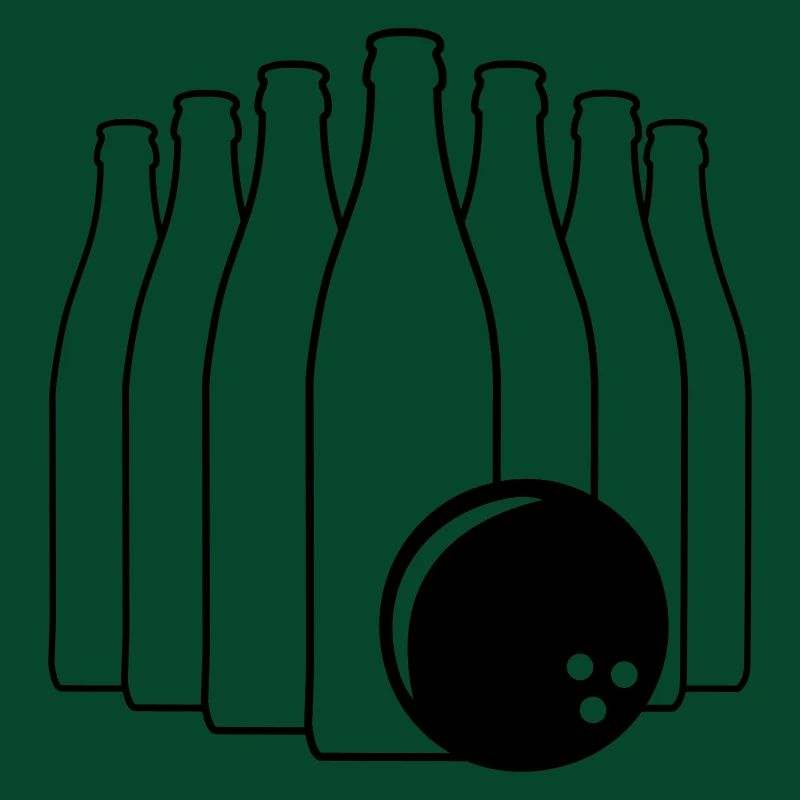 Bowling de bière avec boule de bowling