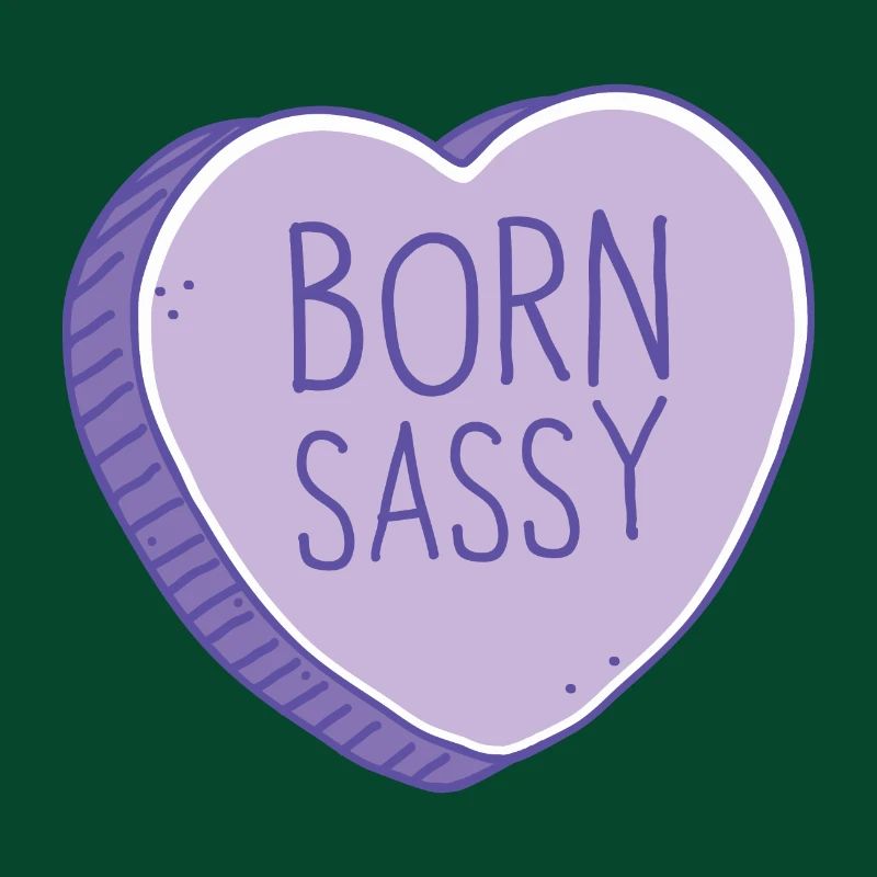 Born sassy Purple candy heart