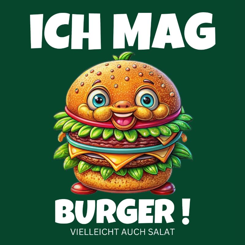 Ich mag Burger Hamburger Cheeseburger