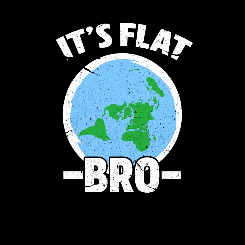 Flat Earth Flache Erde Verschwörung Geschenk