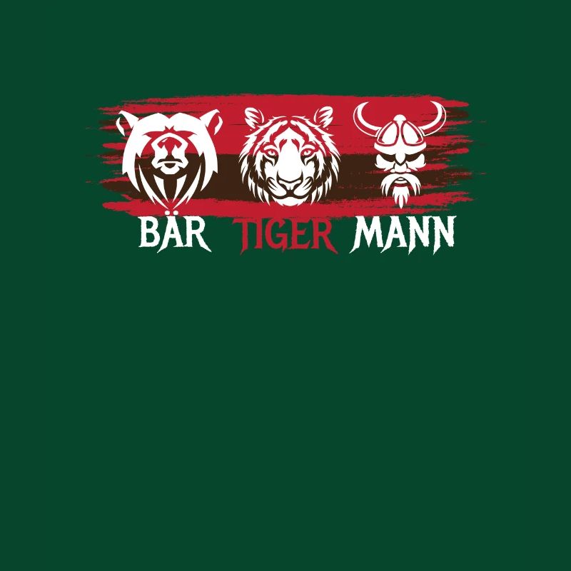 Bär Tiger Mann Bart Bärtiger Mann