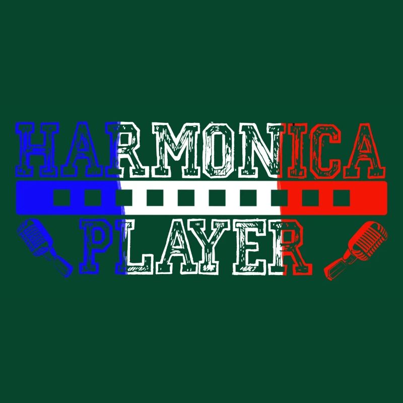 Harmonica player patriot for harmonica player