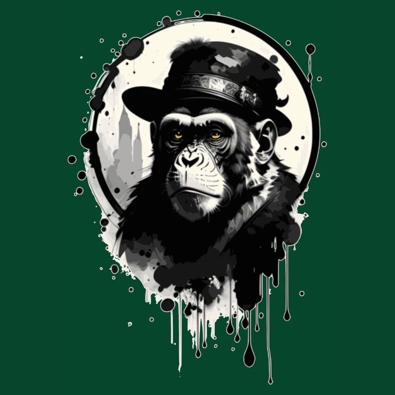Affe mit Hut