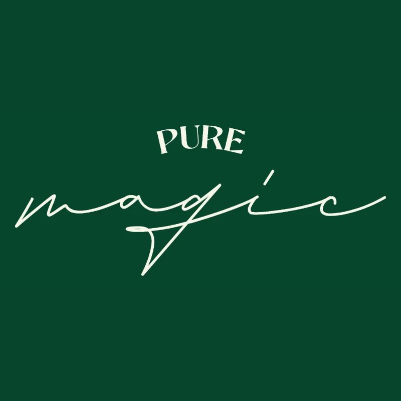 Pure magic minimalistisch Handschrift Spruch Text