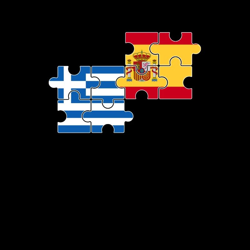 Grèce Espagne Drapeau Espagnol Grec