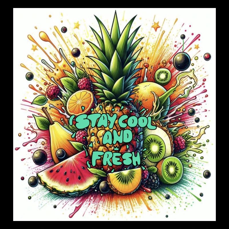 Fruit Explosion "Stay Cool and Fresh" Blaugrün
