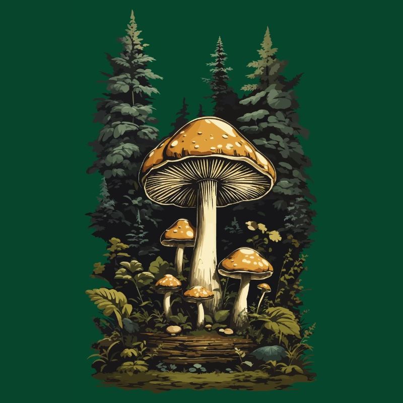 Rétro Toadstool Forest & Mushroom Magic Design
