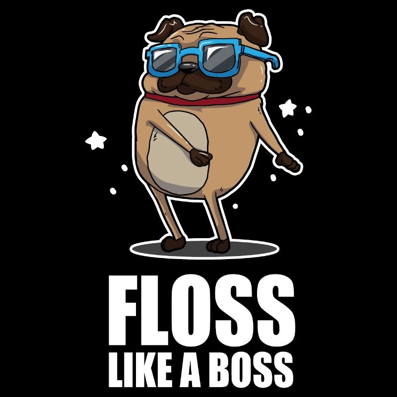 Floss Like A Boss Dance Pug Mops Design